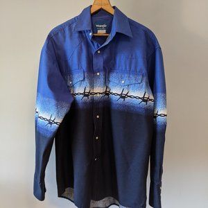 Wrangler Blue Lightning Western shirt